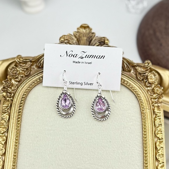 💜 Noa Zuman Sterling Silver Earrings – Made in Israel 💜 - Picture 3 of 5